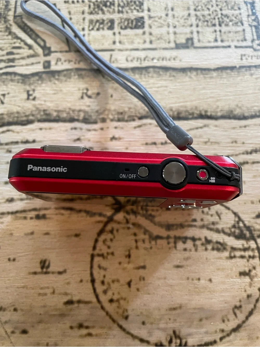 Panasonic Lumix Compact Digital Camera in Red with Black Accessories